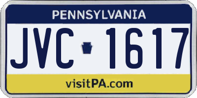 PA license plate JVC1617