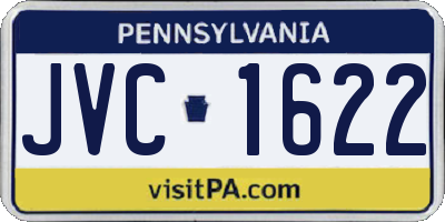 PA license plate JVC1622