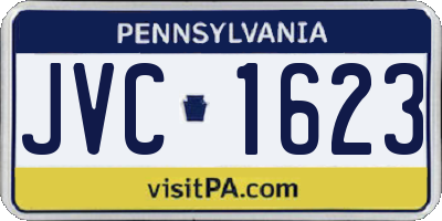 PA license plate JVC1623
