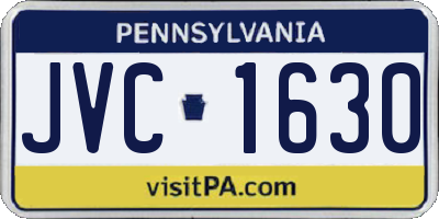 PA license plate JVC1630