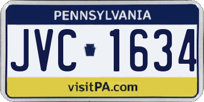 PA license plate JVC1634
