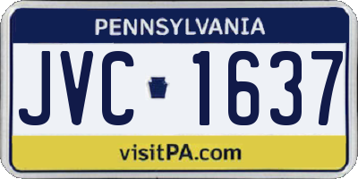 PA license plate JVC1637