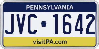 PA license plate JVC1642