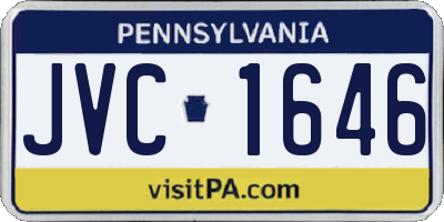 PA license plate JVC1646