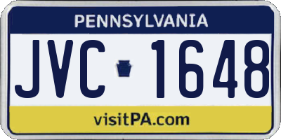 PA license plate JVC1648
