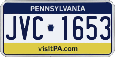 PA license plate JVC1653