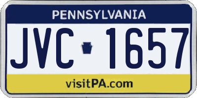 PA license plate JVC1657