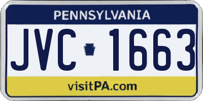 PA license plate JVC1663