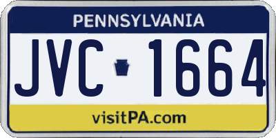 PA license plate JVC1664