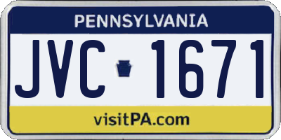PA license plate JVC1671