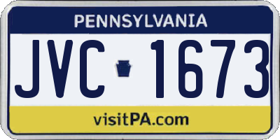 PA license plate JVC1673