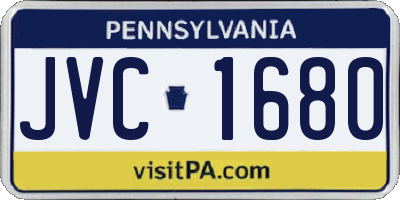 PA license plate JVC1680