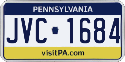 PA license plate JVC1684