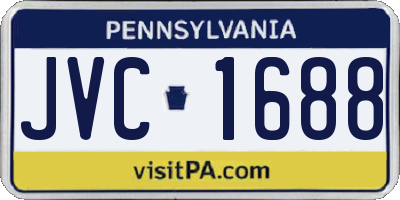 PA license plate JVC1688