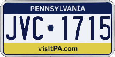 PA license plate JVC1715