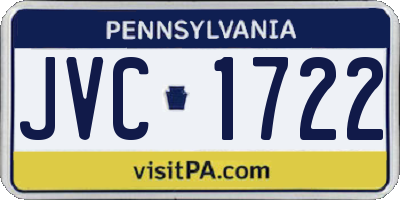 PA license plate JVC1722