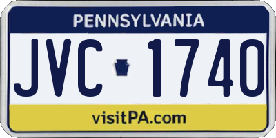 PA license plate JVC1740