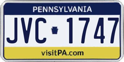 PA license plate JVC1747