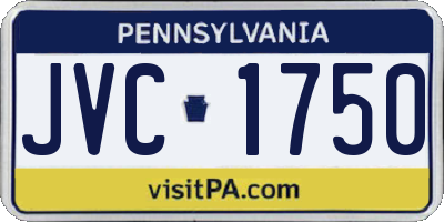 PA license plate JVC1750