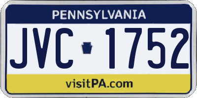 PA license plate JVC1752