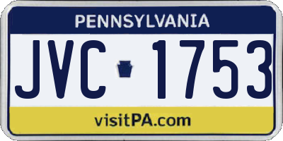 PA license plate JVC1753