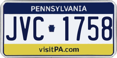 PA license plate JVC1758