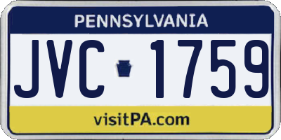 PA license plate JVC1759