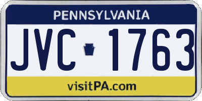 PA license plate JVC1763