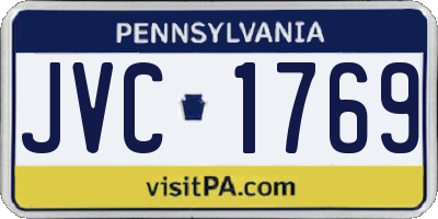 PA license plate JVC1769