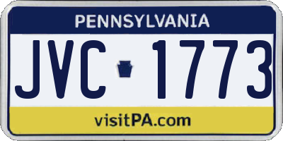 PA license plate JVC1773