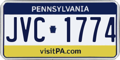 PA license plate JVC1774
