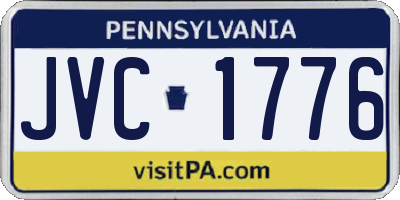 PA license plate JVC1776