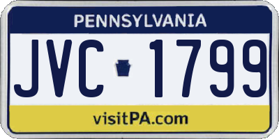 PA license plate JVC1799