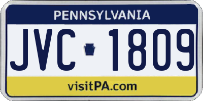 PA license plate JVC1809