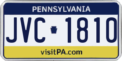 PA license plate JVC1810