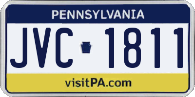 PA license plate JVC1811