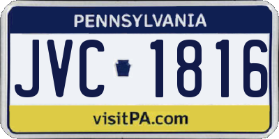 PA license plate JVC1816