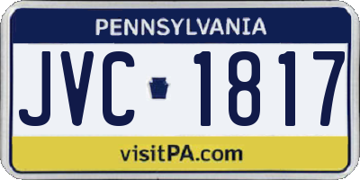 PA license plate JVC1817