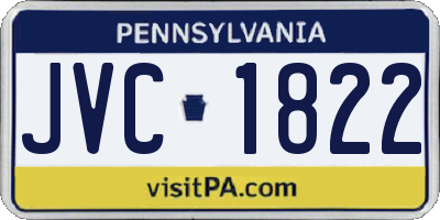 PA license plate JVC1822