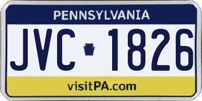 PA license plate JVC1826