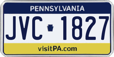 PA license plate JVC1827