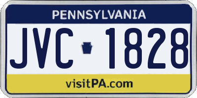 PA license plate JVC1828