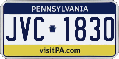 PA license plate JVC1830