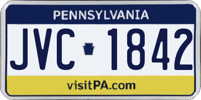 PA license plate JVC1842