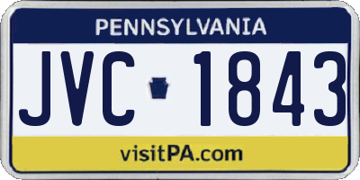 PA license plate JVC1843