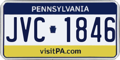 PA license plate JVC1846
