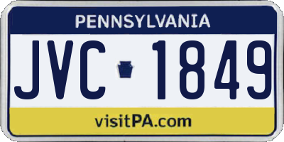 PA license plate JVC1849