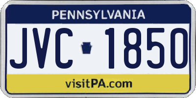 PA license plate JVC1850