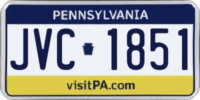 PA license plate JVC1851