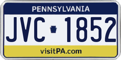 PA license plate JVC1852